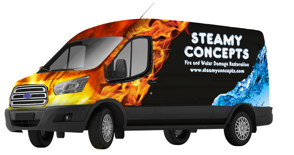 Water Damage and Mold Remediation Removal Van in Cave Creek